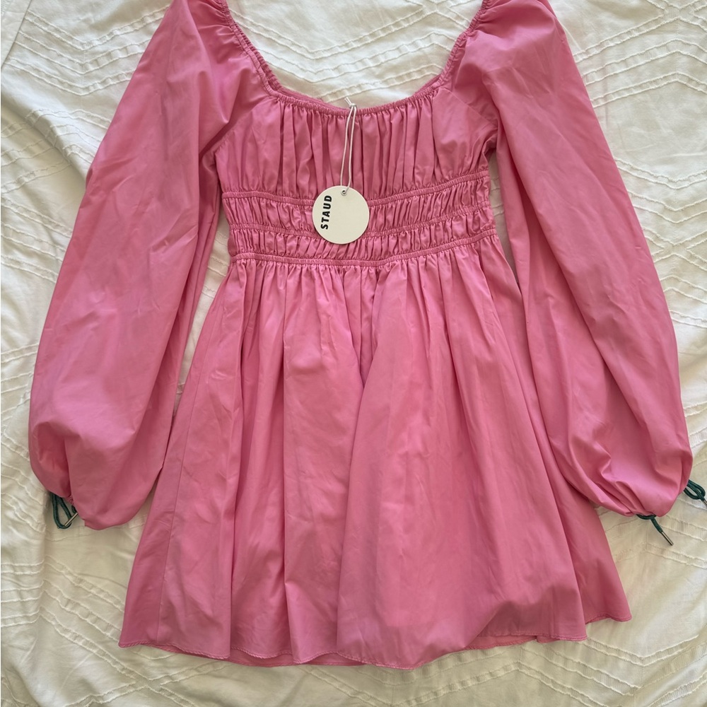 NWT Staud Bow Dress Small color: petal
